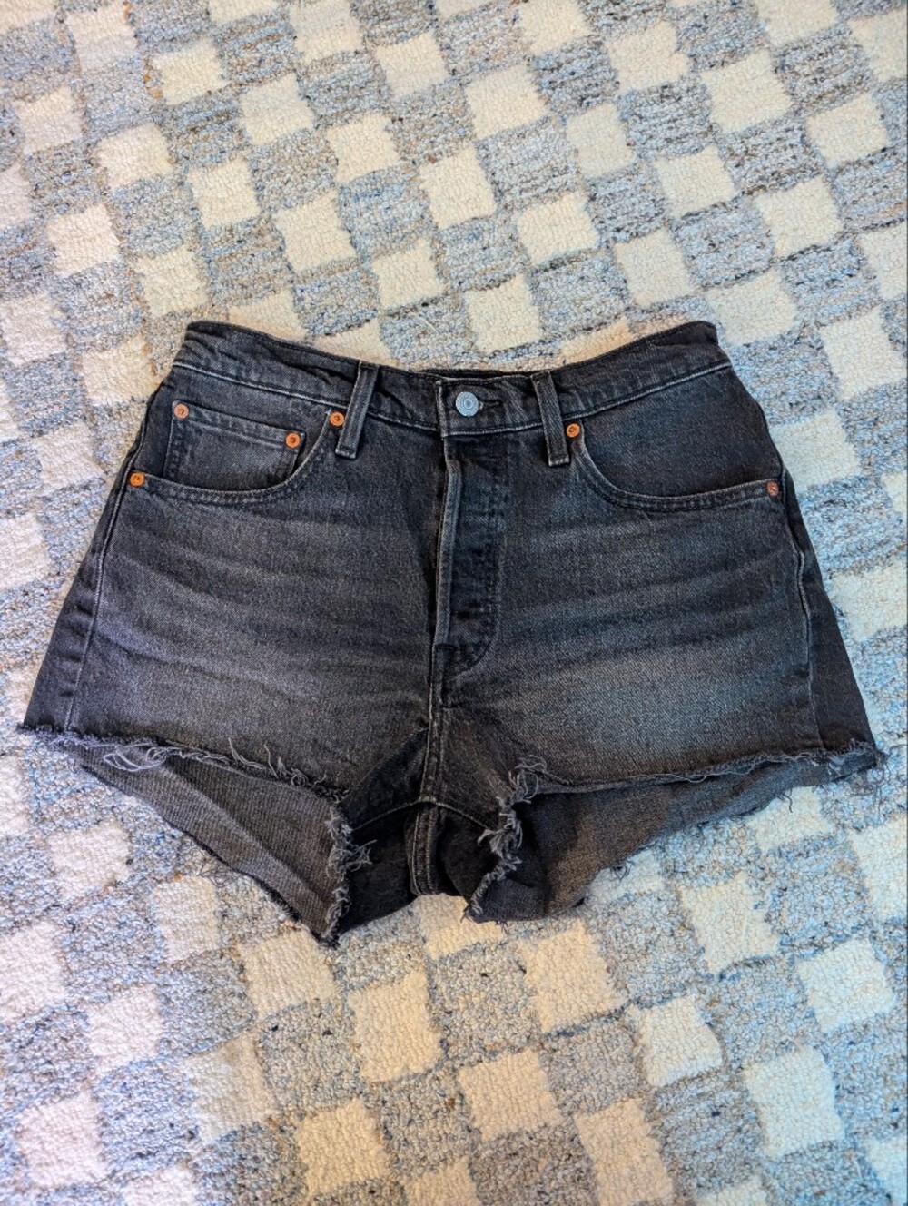 Levi's 501 Black High-Rise Denim Shorts
